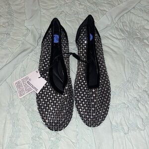 Zara Rhinestone Flats
